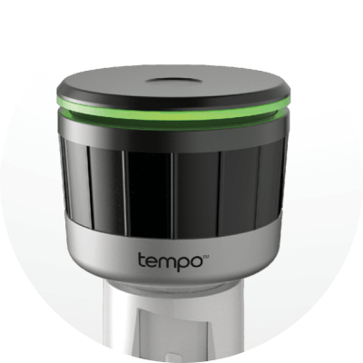 The Tempo Smart Button with green light ring